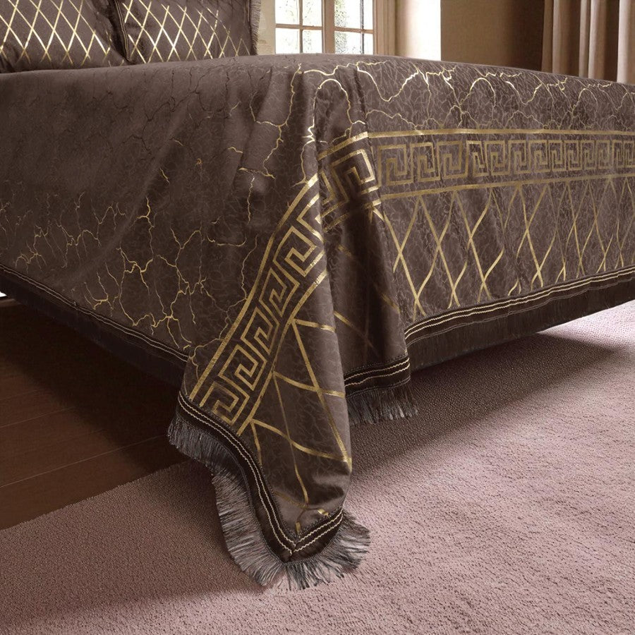 Haven Luxe 3 Pcs Bed Set King Size - Brown