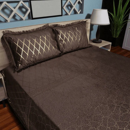 Haven Luxe 3 Pcs Bed Set King Size - Brown