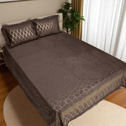 Haven Luxe 3 Pcs Bed Set King Size - Brown