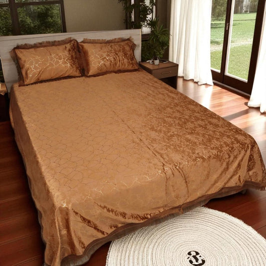 Haven Luxe 3 Pcs Bed Set King Size - Camel