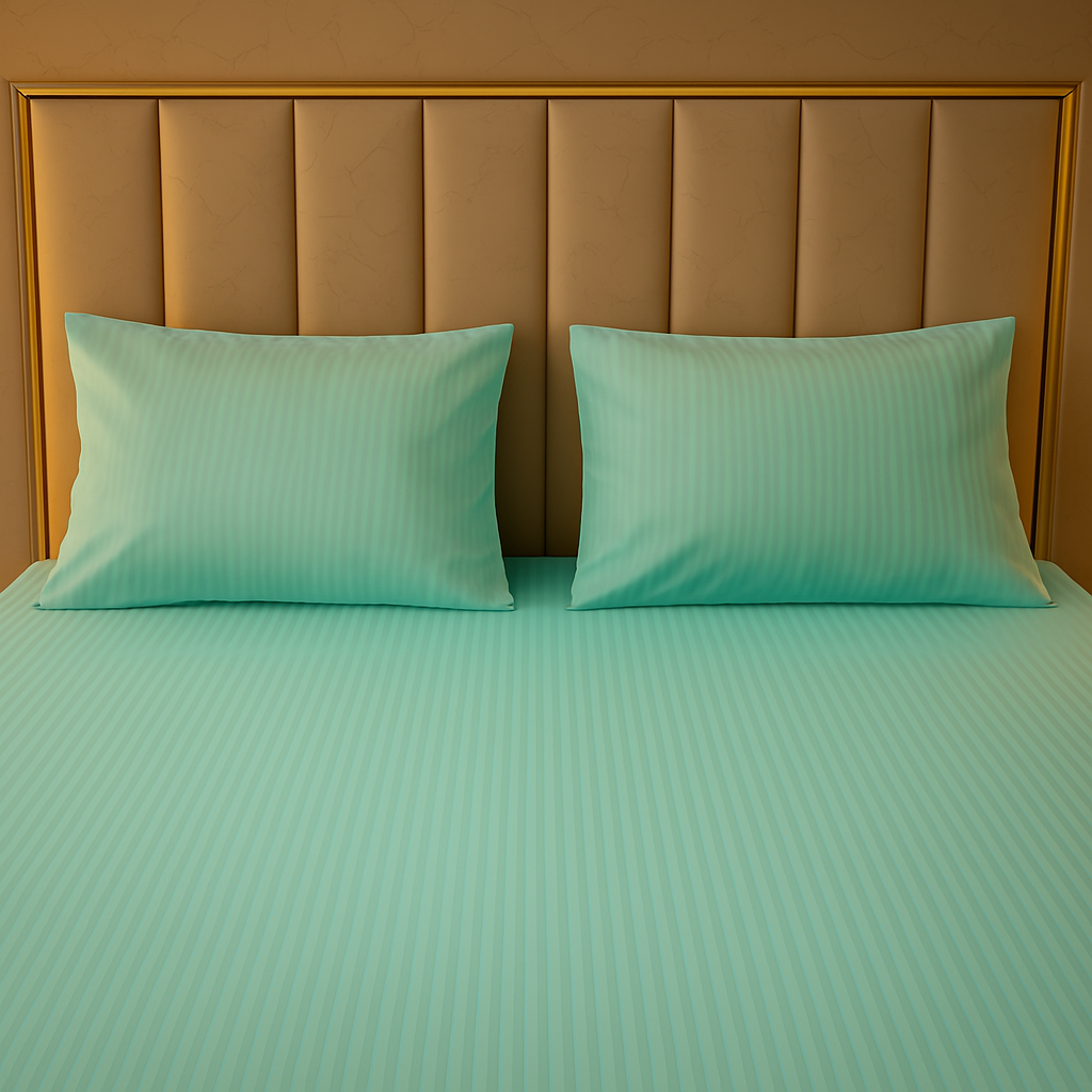 Elegant Fitted Bed Sheet King Size - Olive Green