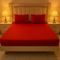 Elegant Fitted Bed Sheet King Size - Crimson Red