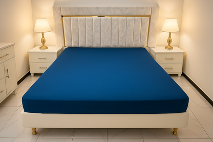 Waterproof Mattress Protector King Size - Sapphire Blue