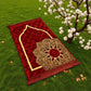 Noor-e-Sukoon Prayer Mat - Deep Red & Gold