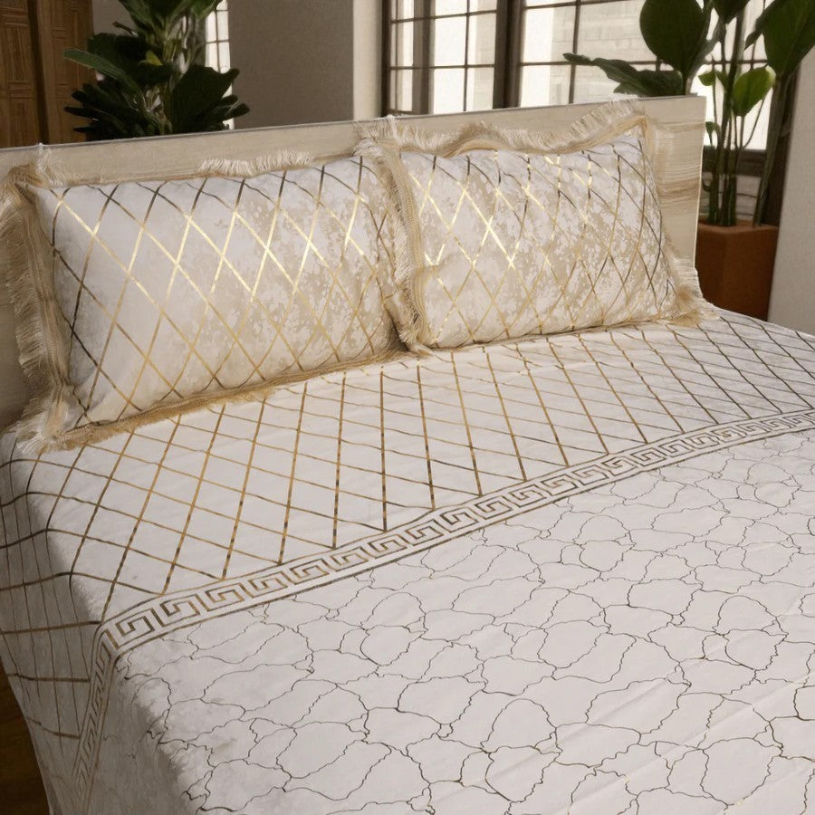 Haven Luxe 3 Pcs Bed Set King Size - Cream