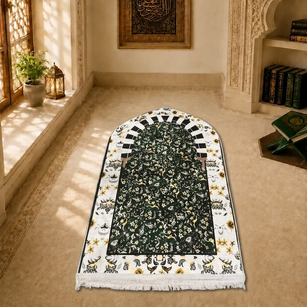 Turkish Prayer Mat - Hanging Lantern Arch
