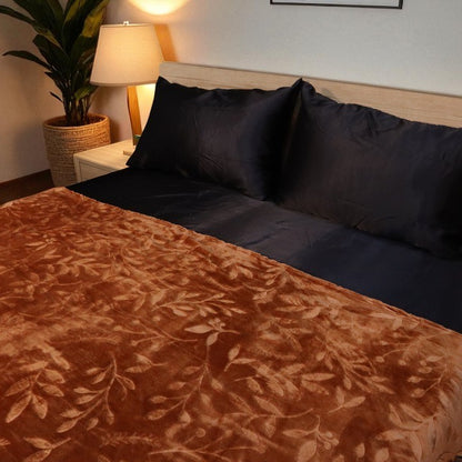 Cloudrest AC Blanket Flannel Double Bed - Golden