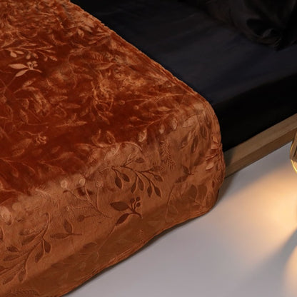 Cloudrest AC Blanket Flannel Double Bed - Golden