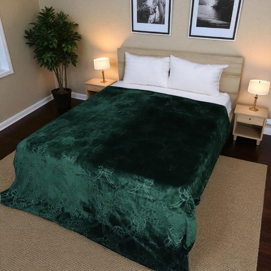Cloudrest AC Blanket Flannel Double Bed- Green