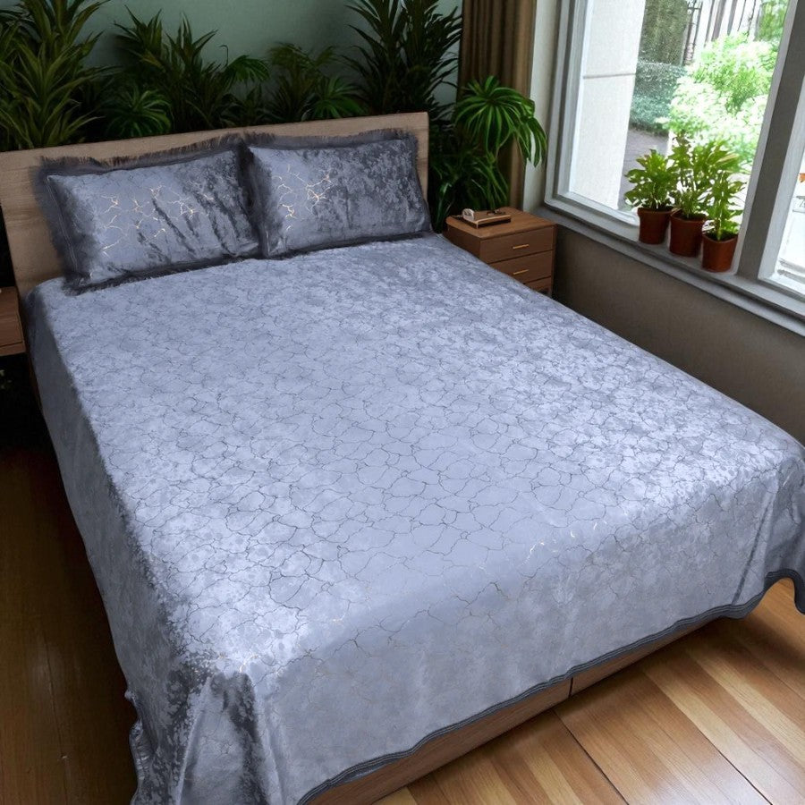 Haven Luxe 3 Pcs Bed Set King Size- Gray