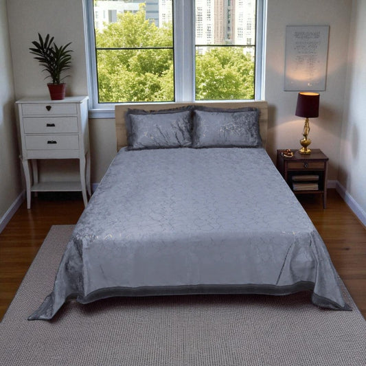 Haven Luxe 3 Pcs Bed Set King Size- Gray