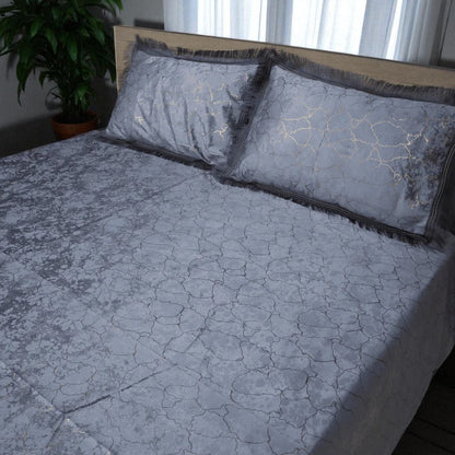 Haven Luxe 3 Pcs Bed Set King Size- Gray