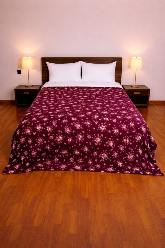 Heaven AC Blanket Floral Wine