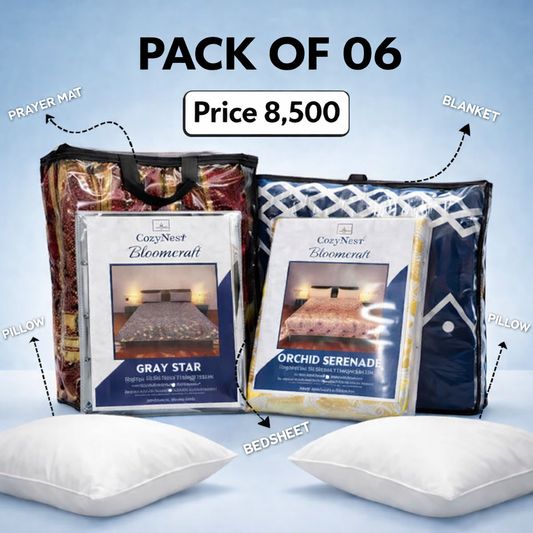 Combo – Pack of 06 (Premium Bedding Set)