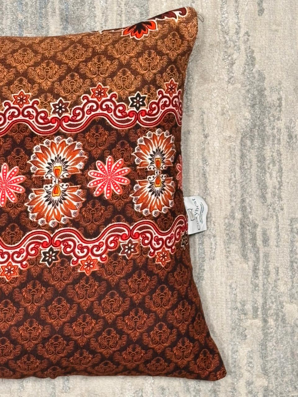 Printed Cushion Covers - BROWN ROSE