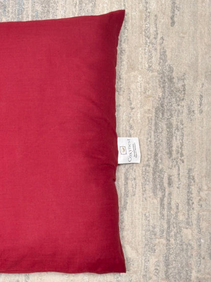 Pair Of Plain Cushion Cover - CHERRY