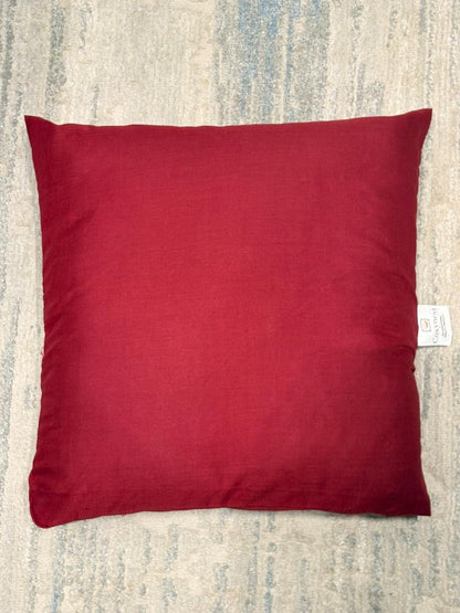 Pair Of Plain Cushion Cover - CHERRY