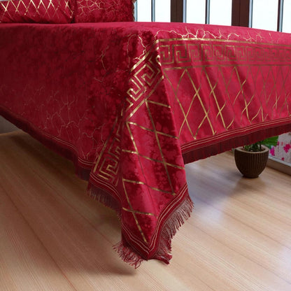Haven Luxe 3 Pcs Bed Set King Size - Maroon