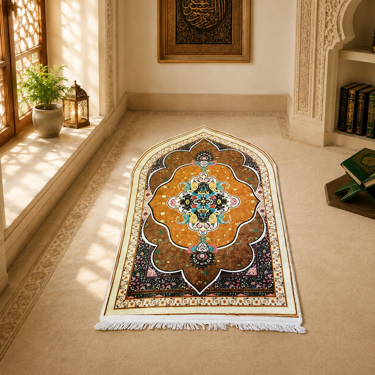 Turkish Prayer Mat - Amber