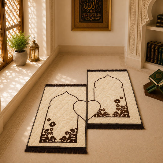 Mataaf Couple Prayer Mat - Pearl
