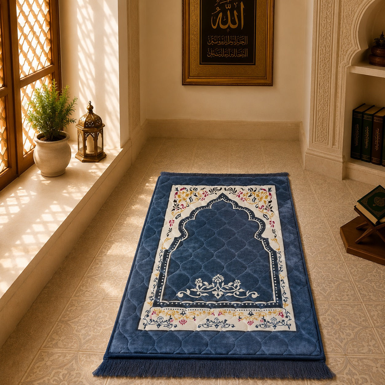 Mataaf Prayer Mat – Silver Garden