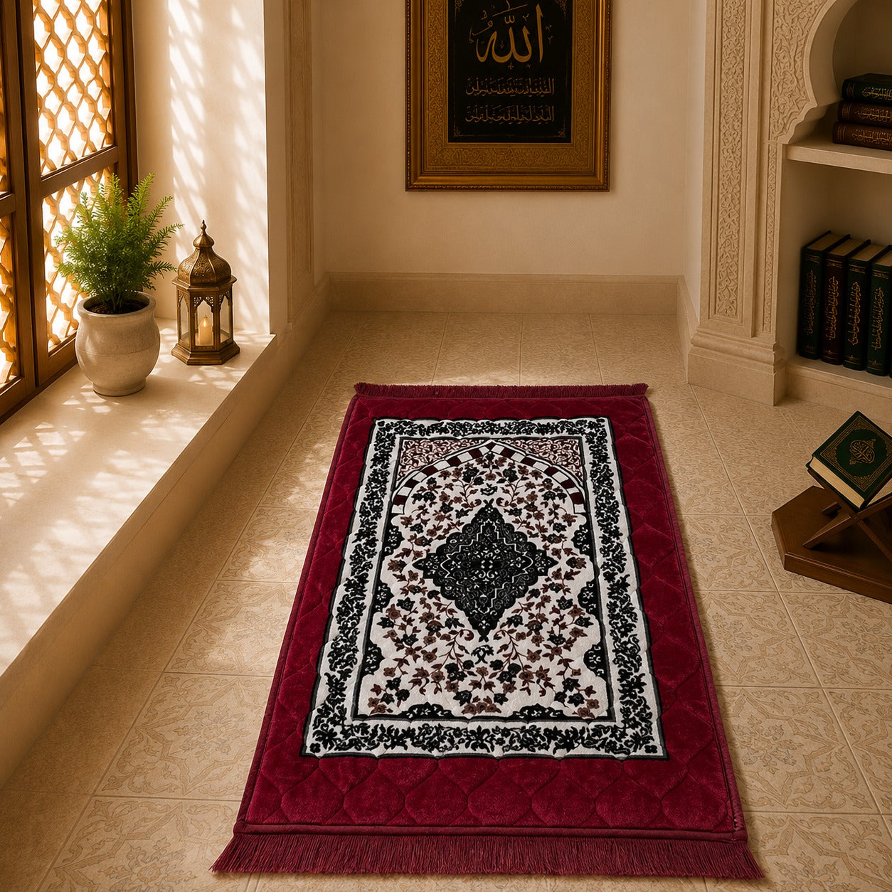 Mataaf Prayer Mat – Maroon Royale