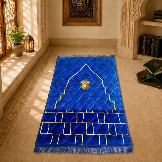 Mataaf Prayer Mat –  Blue Majesty