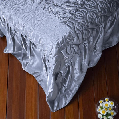 Bridal Silk Dreams 9 Pcs Bed Set King Size - Gray